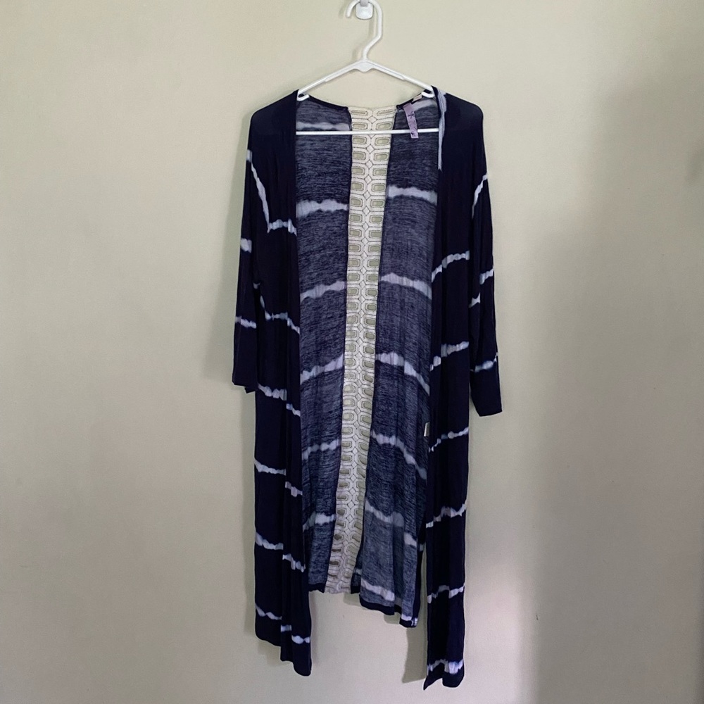 Long tie dye cardigan
